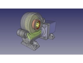 wormgear cycloidgear nema 8 stepper cycloid gear freecad motor 3d print model - Mito3D
