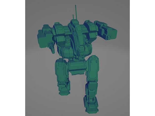 Komiker Commissarharris amerikanisch Mecha Kampfmech Fighttech 3D print model - Mito3D