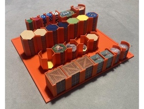 castles burgundy boardgame organizer 3d print model - Mito3D