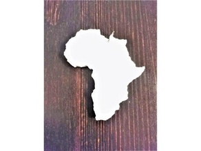africa pendant earring keychain 3d print model - Mito3D
