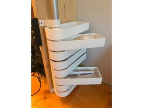 pivot shelf 20 mm aluminium pin box 3d print model - Mito3D