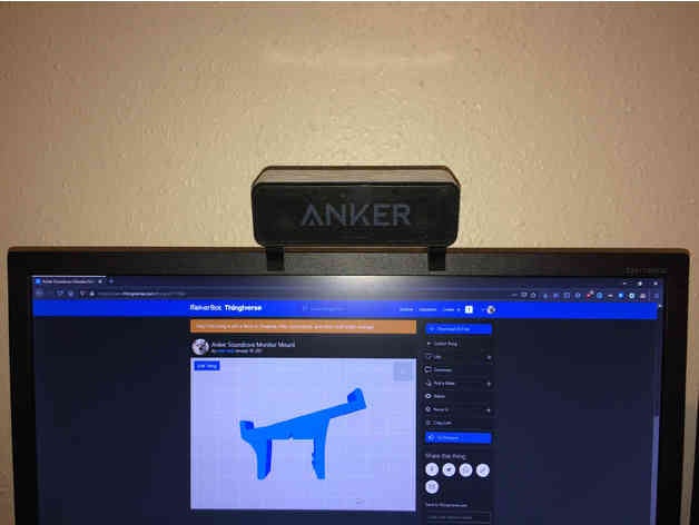 anker soundcore tenere controllo montare Bluetooth altoparlante 3D print model - Mito3D