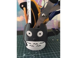 Totoro pencil case magnético mão lápis caso bainha 3d print model - Mito3D