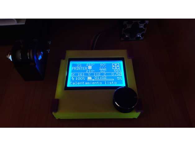 externe écran Cas gaine ender 3 batterie serré 3D print model - Mito3D