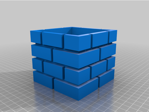 super mario bros brick container 3d print model - Mito3D