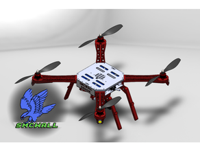quadcopter Cadre bras base batterie titulaire soutien jambe 3d print model - Mito3D
