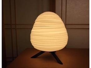 chochin desk lamp shade lantern led 3d print model - Mito3D