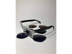 oculos escuros Óculos funcional óculos lentes 3d print model - Mito3D