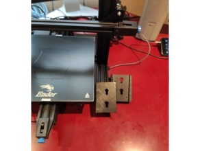 desk saver lcd mount ender3 v2 3d print model - Mito3D