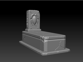 tomb 28mm tabletop gaming graveyard cemetery dnd pathfinder terrain warhammer 3d print model - Mito3D