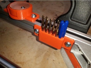 holder 3mm milling cutter - screw 20x20mm alu profile 20x20 aluminum box 3d print model - Mito3D