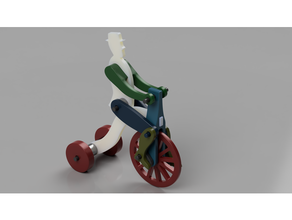 pedaling cyclist bicycle pedal toy 3d print model - Mito3D