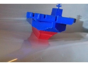 avion transporteur baignoire naval navire minuscule jouet travail 3d print model - Mito3D