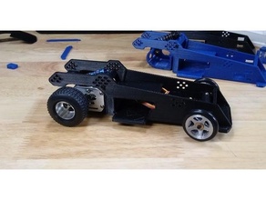 micro músculo 1 24 arrastar chassis 124 rc carro dragster mini rádio controle 3d print model - Mito3D