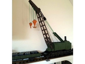 ardelt 57 ton buhar güçlendirilmiş demiryolu vinç Deutsche federal ölçü 1 32 3d print model - Mito3D