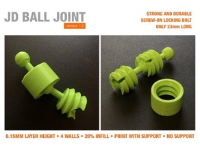 jd Ball Joint v1 Verschluss Verriegelung Steckdose Verbinder Spanner 3d print model - Mito3D