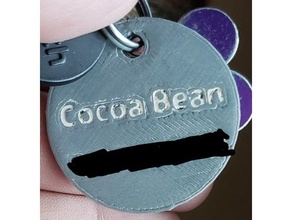 customizable dog tag embossing collar 3d print model - Mito3D