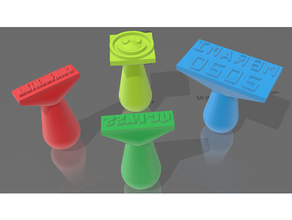 parametrico francobollo Generatore personalizzatore timbratura 3d print model - Mito3D