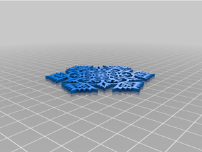 snowflake decoration 3 3d print model - Mito3D