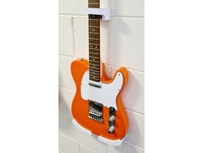 guitarra pared montar defensa squier telecaster eléctrico guitarras 3d print model - Mito3D