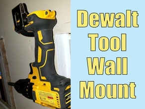dewalt drill wall mount 20v drills 20 volt tools holder 3d print model - Mito3D
