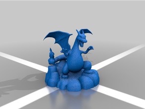 charizard charmander charmeleon dragon pokeball pokemon 3d print model - Mito3D