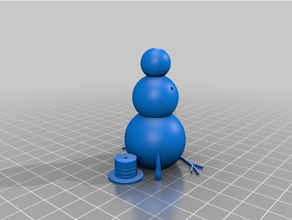 snowman decoration christmas tree 3d print model - Mito3D