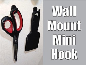 wall mount mini hook génial pendaison ciseaux outils 3d print model - Mito3D
