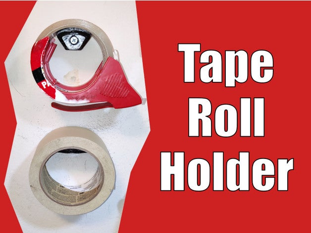 tape roll wall mount - hanger holder hook duct gorilla masking packing painters 3D print model - Mito3D