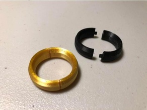 customizable split ring torus 3d print model - Mito3D