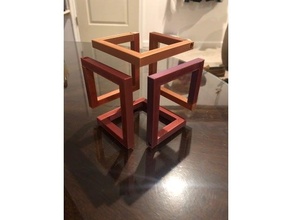 impossible cube 6 vis 3d print model - Mito3D