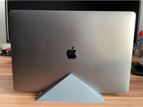 maçã macbook pró ficar pé caderno suporte 3d print model - Mito3D