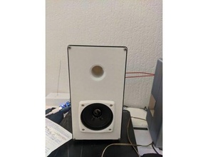 small bass reflex desktop speaker 8cm driver 3d print model - Mito3D