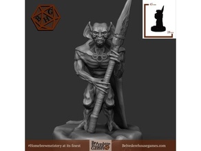 feral ratfolk hunter 28mm 32mm dnd mini miniature prop dungeon dungeons dungeonsanddragons dragons frostgrave supports pathfinder rpg support supportless tabletop game gaming ttrpg 3d print model - Mito3D