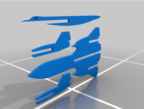 sr71 model takım uçak 3d print model - Mito3D