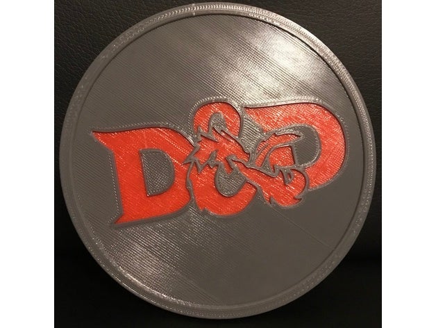 Coaster dd dandd dnd 3D print model - Mito3D