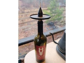 wine bottle incense holder burner 3d print model - Mito3D