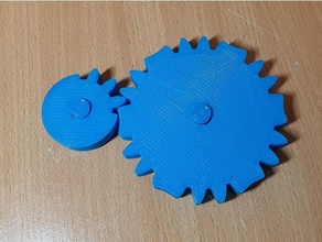 strange gears gear reductor rotation 3d print model - Mito3D