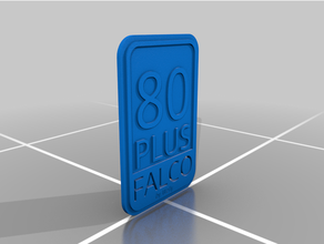 80 falco plate 3d print model - Mito3D