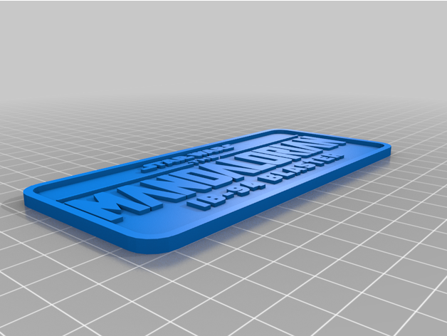mandalorian blaster plaque 3D print model - Mito3D
