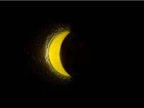 Luna noche ligero solar motorizado media lámpara Luz 3d print model - Mito3D