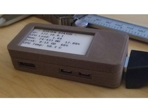 pi zero USB caso funda enek phat pimoroni frambuesa vástago cero 3d print model - Mito3D