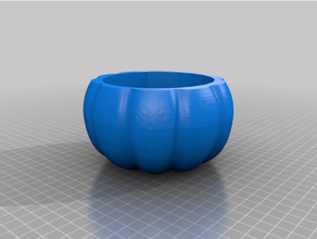 pumpkin planter cute drainage gourd pot 3d print model - Mito3D