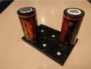 6 cellula batteria titolare supporto 32650 lifepo4 liion 3d print model - Mito3D