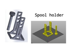 spool holder free-standing wall-mounted 3d print model - Mito3D