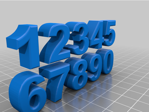 numbers 3d print model - Mito3D