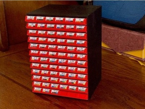 larger resistor storage drawers mini box 3d print model - Mito3D