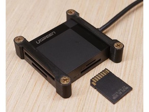 screw mounting brackets memory card reader organization sd usb 3d print model - Mito3D