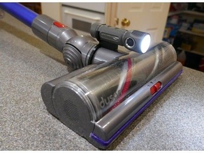 dyson v11 vacuum flashlight holder clip headlight 3d print model - Mito3D