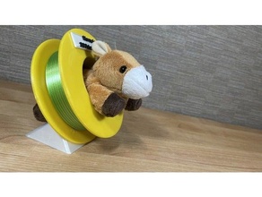 filament spool stuffed animal holder 3d print model - Mito3D